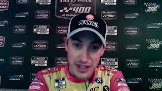 Logano hot on cold day at Kansas Speedway