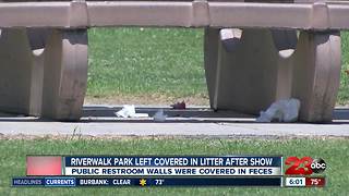 Park at River Walk trashed after Fourth of July celebration