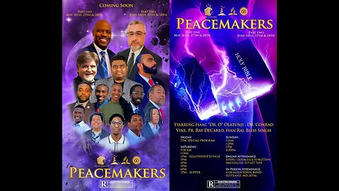 PEACEMAKERS - Josiah Missions Weekend - Pastor Ray DeCarlo - 5/27/2023