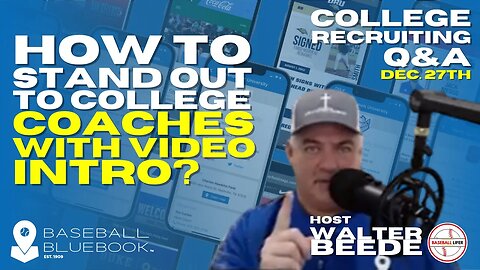 Tuesday's Live Q & A - Episode 5 - How to stand out to college coaches with video intro?