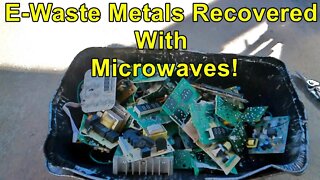 AMAZING RESULTS! - Metals Recovered from E Waste with Microwaves! E-Waste: Will it Pyrolysize?