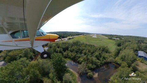 Piper Super Cub Landing Practice on Pavement