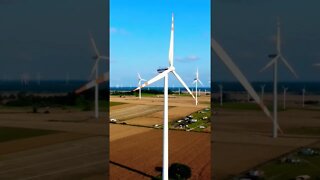 Wind Turbines Busy Making Electricity