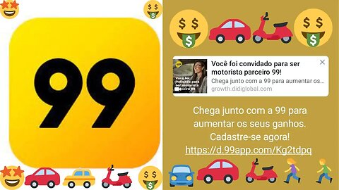 Junte-se à equipe de motoristas da #99 e comece a ganhar dinheiro dirigindo.