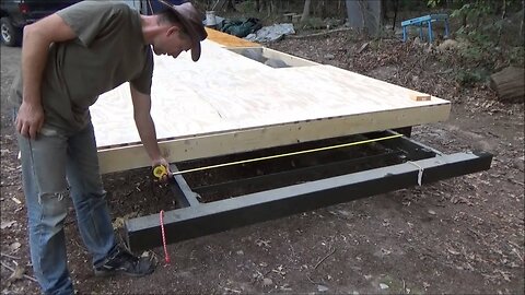 Putting Finish On Floor And Discussing Tiny House Details And Measurements