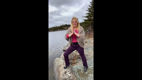 Literally-Balancing on a rock #divining Conception Harbour, Newfoundland ©️ Do this every day❤️💐❤️