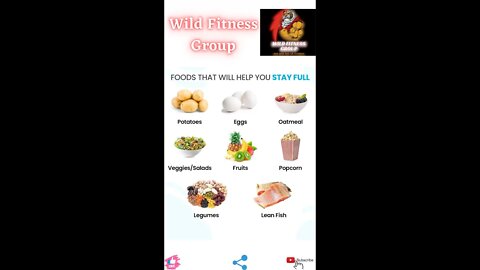 🔥Foods that will help you stay full🔥#fitness🔥#wildfitnessgroup🔥#shorts🔥