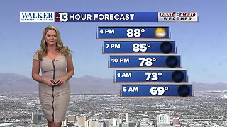 Las Vegas weather, 13 hour forecast at 3 pm