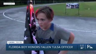 Florida boy honors fallen Tulsa officer