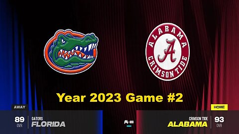 CFB 24 Florida Gators Vs Alabama Crimson Tide Year 2023
