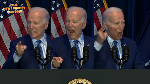 Biden Clown Show: Repeatedly interrupted Biden yells out all the lies about his "success" and all the lies about Trump.