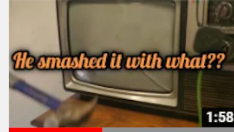 Big brother destroys little brothers vintage gaming tv!