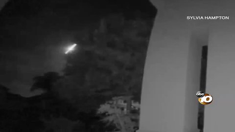 Scripps Ranch homeowner's camera captures flashing light