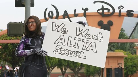 The #AlitaArmy Banner flying June 14 in Los Angeles #kaosnova #alitaarmy #alitasequel