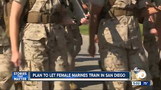 Plan to let female Marines train in San Diego