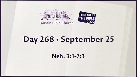 Through the Bible 2022 (Day 268)