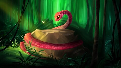 Pink Jungle Serpent | Digital Painting Process