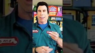 another artificial intelligence AI generated John Travolta as a gas station attendant