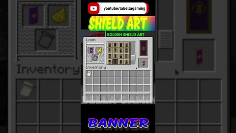 Shield Art Banner - Golden | Minecraft