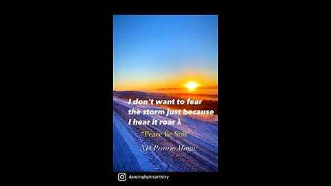 I don’t want to fear the storm just because I hear it roar🙏🏻