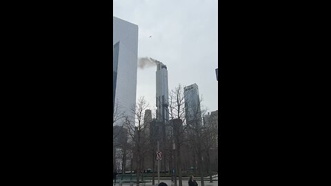 VIDEO: Smoke and fire observed near the World Trade Center following a blaze on a skyscraper's roof