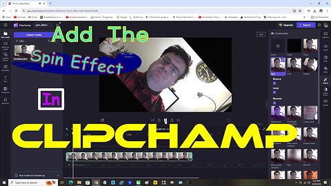 Add The Spin Effect In Clipchamp