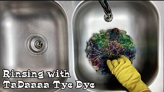 Rinsing Tie Dye with TaDaaaa Tye Dye: Camo Long Sleeve