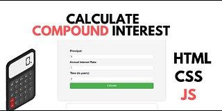 Build A Compound Interest Calculator Using HTML, CSS & JS | For Beginners