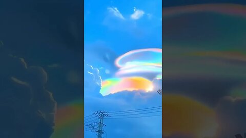 Beautiful "Iridescent Clouds" UFO RAINBOW MERKABA SHIPS ☁️✨🛸🌈 recorded in China and USA 2023