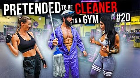 CRAZY CLEANER surprise GIRLS in a GYM prank | Aesthetics in public reactions #prank #fun