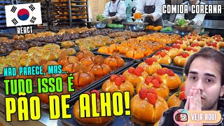 ISSO É PÃO DE ALHO COREANO! Reagindo a Comidas de Rua pelo Mundo: COREIA DO SUL! | Veja Aqui Reacts