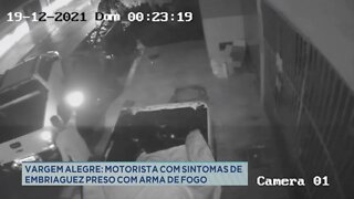 Vargem Alegre: motorista com sintomas de embriaguez preso com arma de fogo