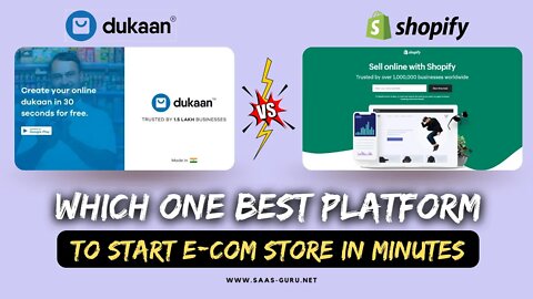 Dukaan vs Shopify Comparison | Why Dukaan is the Best Shopify Alternative?