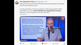 Bombshell Study Finds 74% of COVID Vaccine Autopsy Deaths Caused by Vaccine -Censored by Lancet