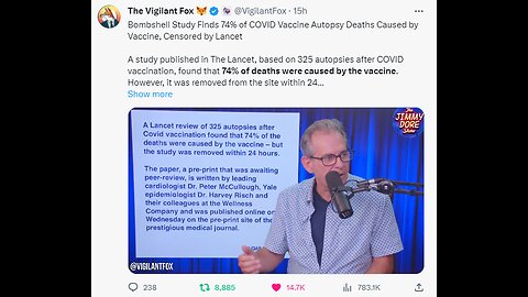 Bombshell Study Finds 74% of COVID Vaccine Autopsy Deaths Caused by Vaccine -Censored by Lancet