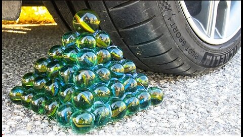 Crushing Crunchy. Soft Things by Car! EXPERIMENT CAR vs MARBLES CUBE