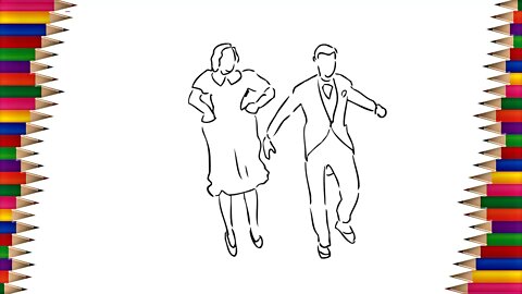 Casal Dançando Swing | Couple Dancing Swing | Desenhos Irados Nº 05 |2021