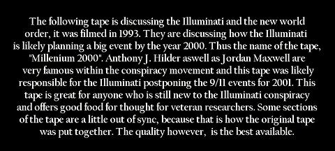 What is the Illuminati and the New World Order explained by Professionals - 1993 / 2000