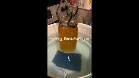 Making dandelion Jam