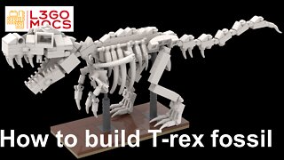Lego MOC T-rex Dinosaur Fossil Exhibition