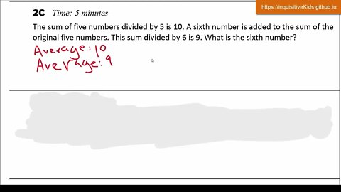 Math Olympiad | 2013 | Division E | Contest 2 | MOEMS | 2C