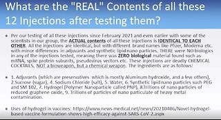 Scientist speaks out- These are the ingredients of the vaccines. NONE OF THEM ARE SALINE - 8-28-22