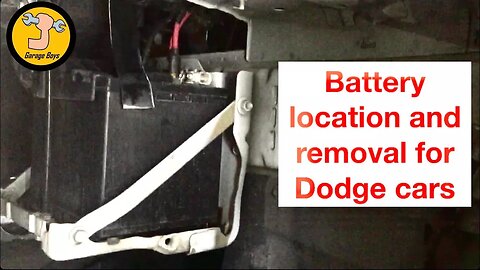 Dodge Avenger Battery Location and Removal