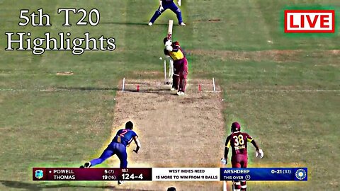 IND vs WI 5th T20 Match Highlights 2022 | IND vs WI 5th T20 1st innings | Hotstar | Cricket 22