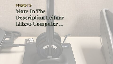 More In The Description Leitner LH270 Wireless Office Headset with Microphone