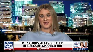 Riley Gaines speaks out after liberal campus protests her