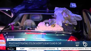 San Diego Police find stolen sheriff's uniforms, equipment in car during traffic stop