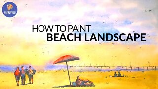 Watercolor Beach Tutorial for BEGINNERS [Best Tips for Watercolor Painting!]