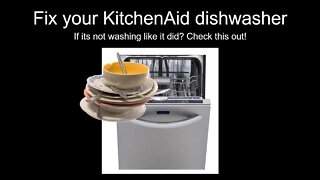 fix your KitchenAid dishwasher that isn't cleaning well , KitchenAid KDTM354Dss4