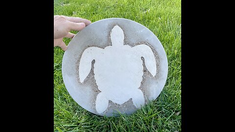 14in Sea Turtle Cement Stepping Stone | Concrete Sea Turtle decorative Stepping Stone | HANDMADE | JLK